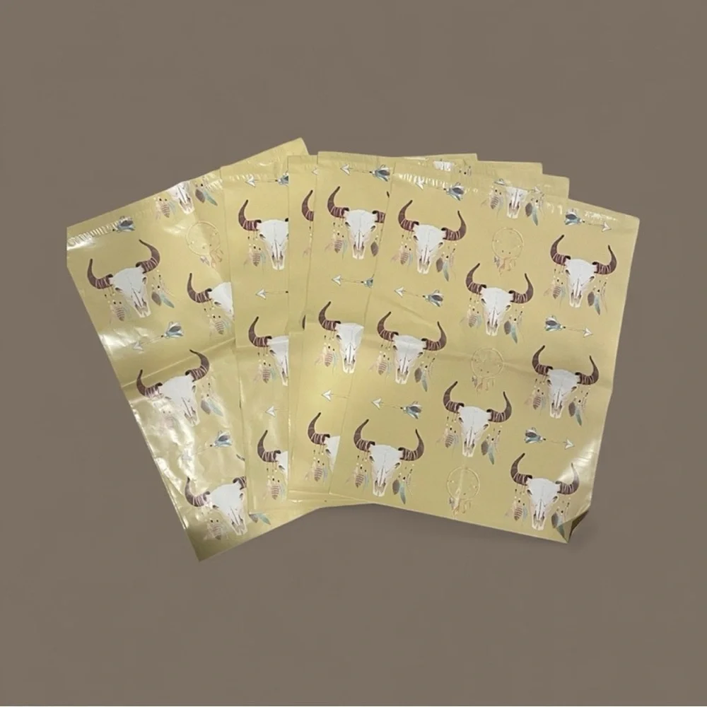 14x17 (20) Boho Skull Western Designer Polymailers